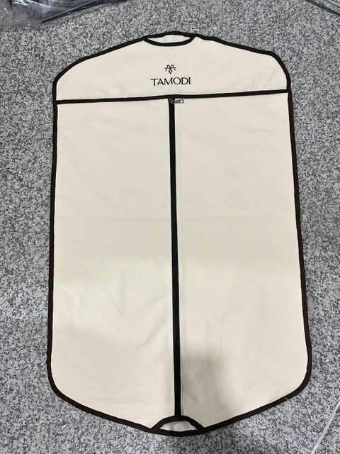 Fashion Cotton Garment Bag with Customized Logo Print