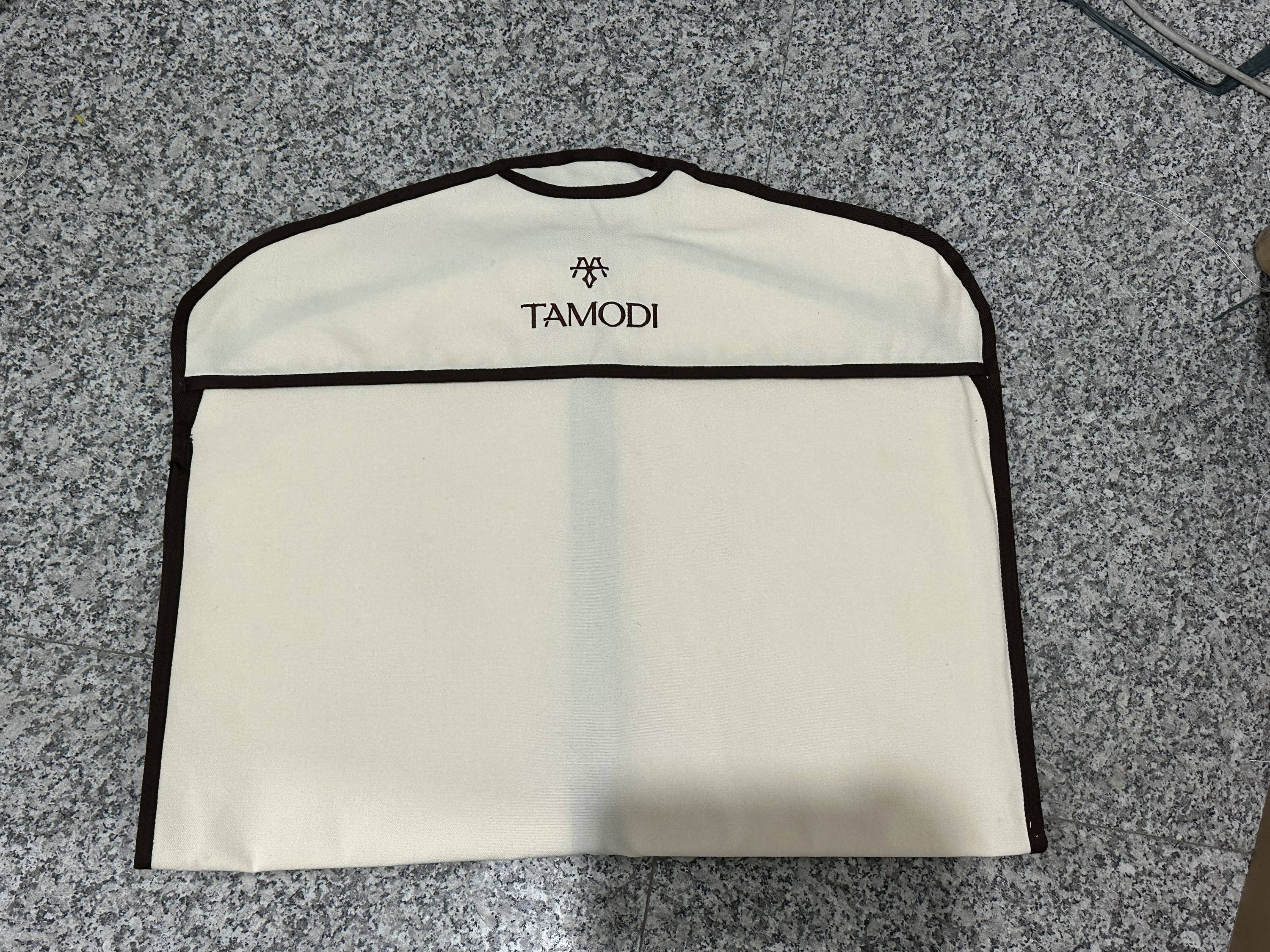 Fashion Cotton Garment Bag with Customized Logo Print